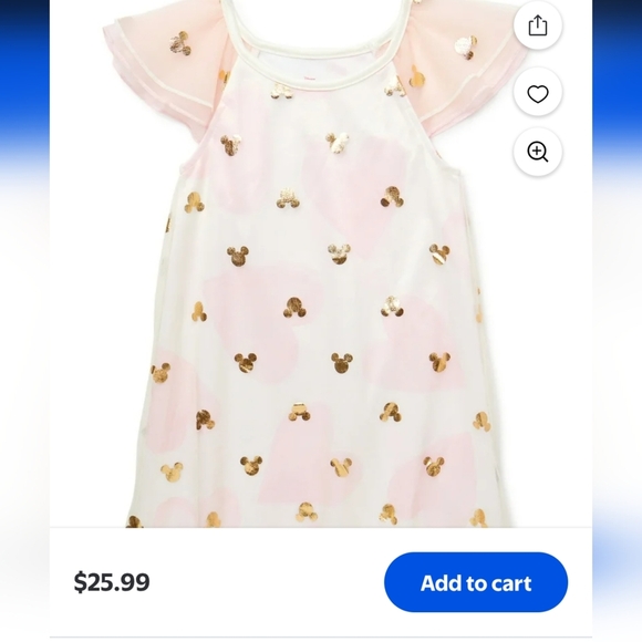 Disney Minnie Mouse Toddler Girls Nightgown Sizes 4T - Picture 5 of 14